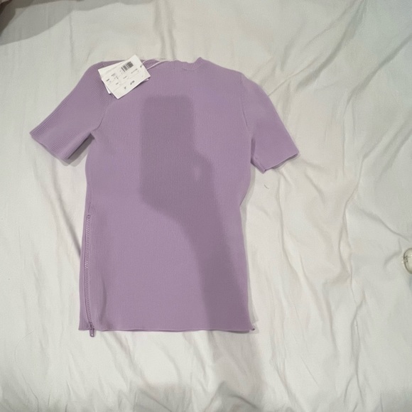 Helmut Lang Lavender angel side zip rubbed tee - Picture 4 of 6